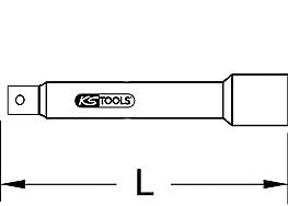 KS Tools 117.2302 1/2" Extension with Protective Insulation, 75mm