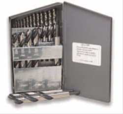 Viking Drill and Tool 43620 Type 120 General Purpose Reduced Shank Bright Finish 118 Degree Drill Set (29 Piece)