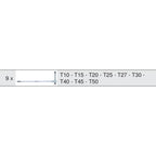 KS Tools 713.5018 9 Module Allen Key Set with T-Handle