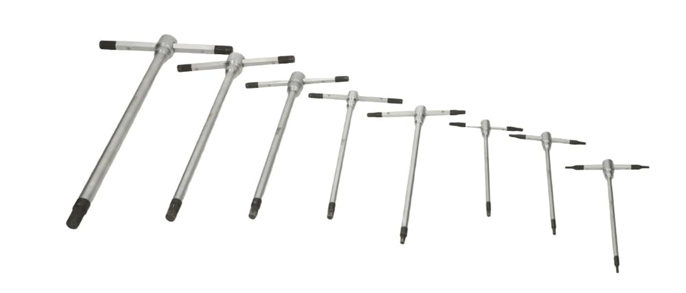 KS TOOLS 158.5111 T-Handle 6-Sided Key Rack – 8 Pieces – Practical and Easy to Use Repair Kit – Screw-On Tools for DIY and Professional