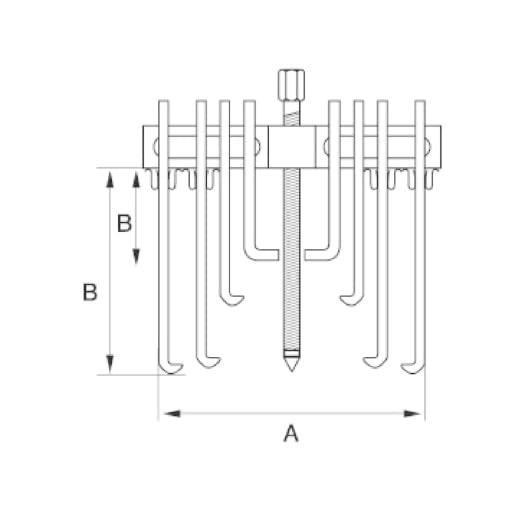 Bahco 4540-17 BH4540-17 Multiple Extractor, Silver, Inside 30-170/Outside 65-140 mm, Set of 5 Pieces