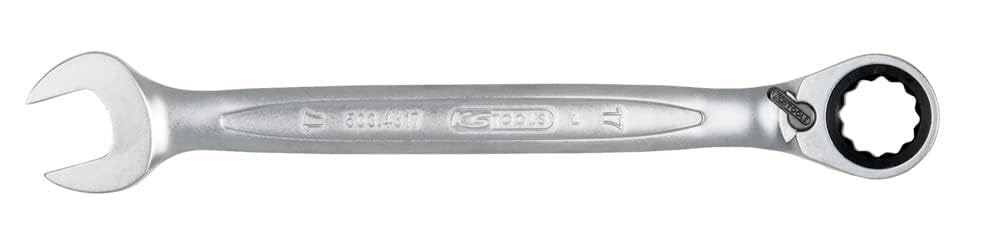 KS TOOLS - 713.2027 – Module of 12 Reversible Ratchet Combination Spanners 1/4-3/8-1/2 Adapters, 16 Pieces – 8-19 mm – Foam for Drawers and Workbench – Professional Quality Tools