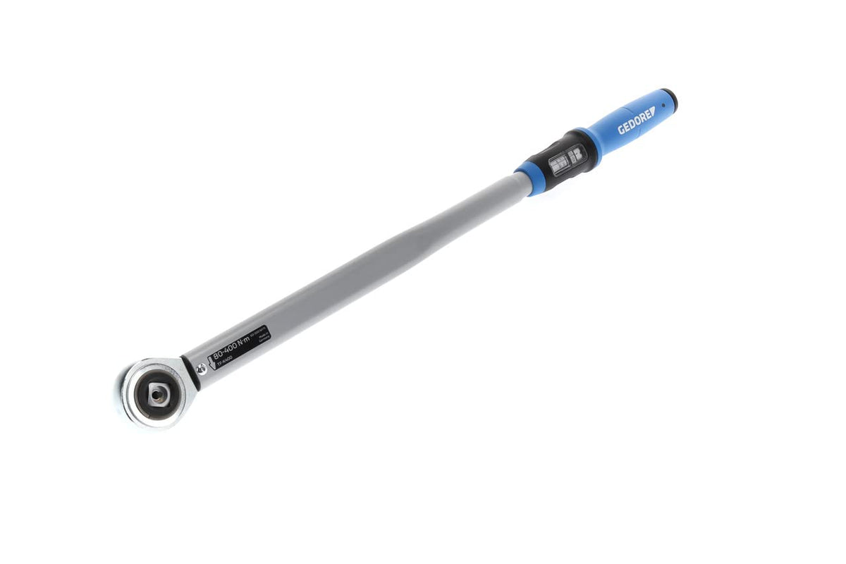 GEDORE Torque wrench with square drive, 1/2", Switchable square, Scale, 40-200 Nm, 494 mm long, TF-K200
