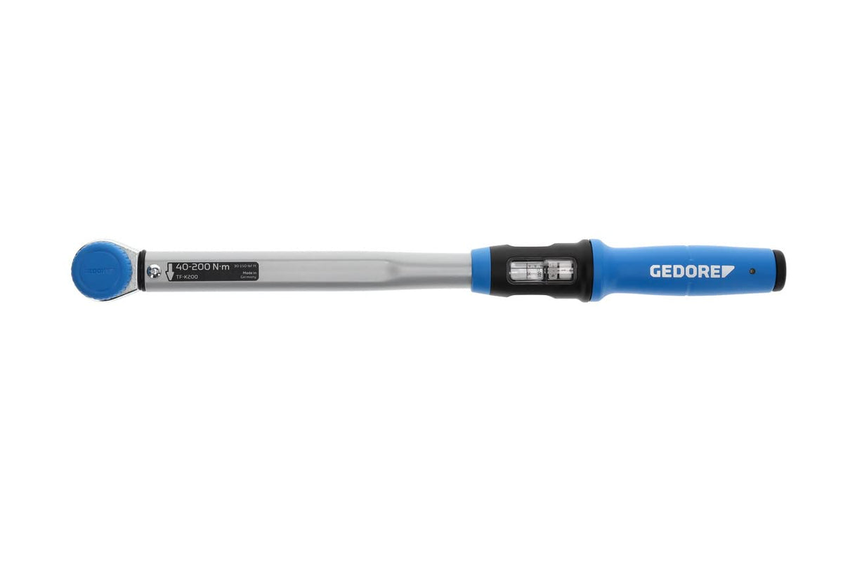 GEDORE Torque wrench with square drive, 1/2", Switchable square, Scale, 40-200 Nm, 494 mm long, TF-K200