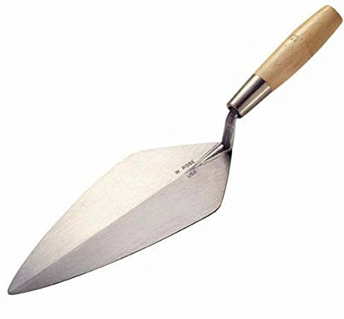 Kraft Tool RO116-13L W. Rose Limber Narrow London Brick Trowel with 6-Inch Wood Handle, Standard Shank, 13-Inch