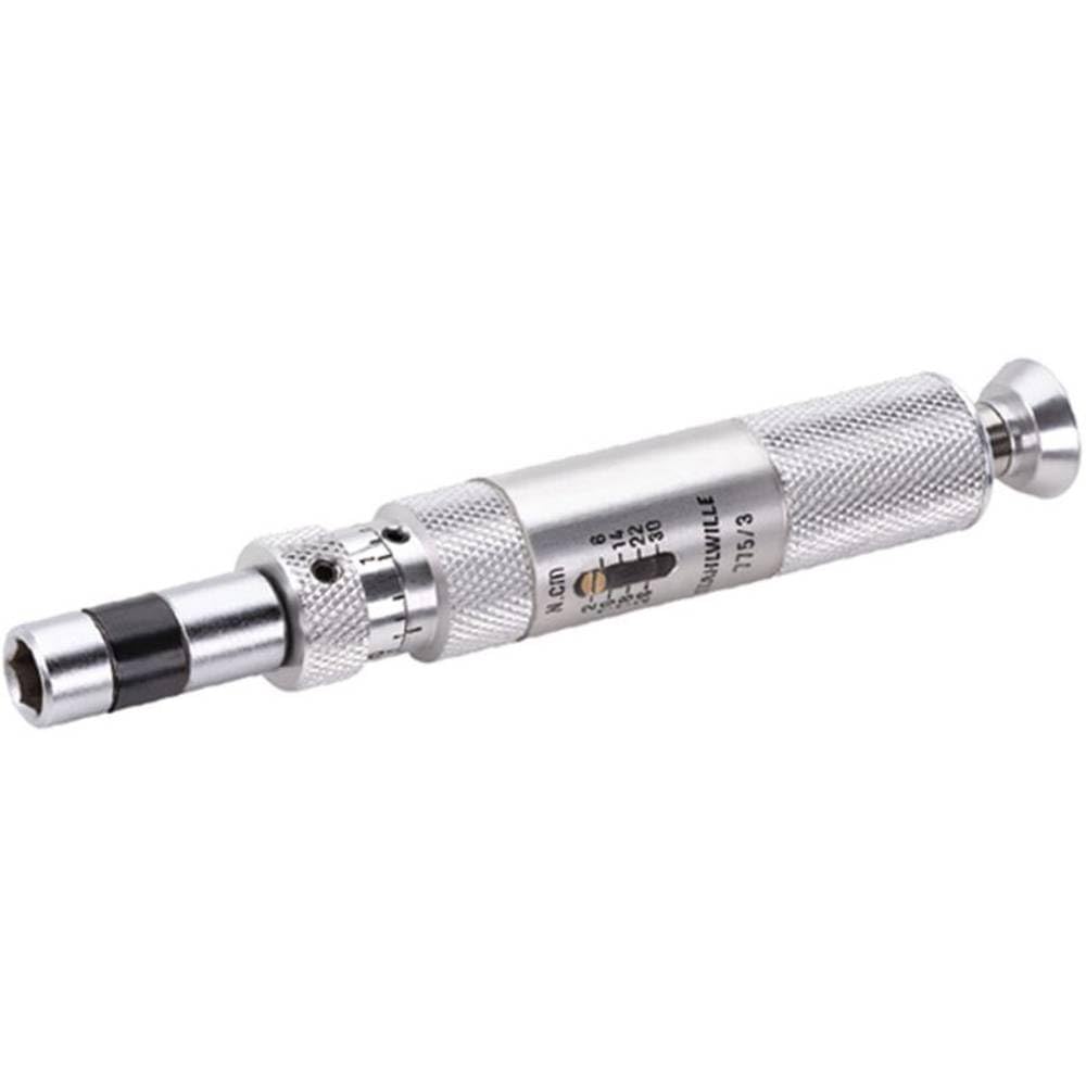 Stahlwille 51460003 Torque Screwdriver, Click-type, For Torque-controlled Bolt Tightening, w/ 1/4" Internal Hex Drive, Capable of Anticlockwise & Clockwise Tightening, Safe & Accurate, 0.2-3 in.lb