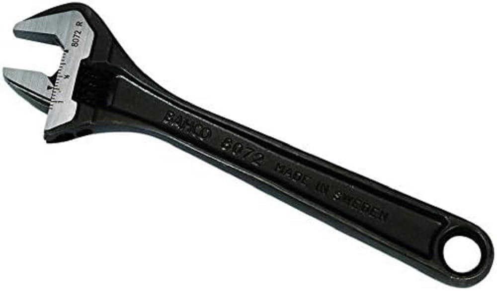 Bahco 8075 IP Black-Finished Adjustable Wrench In Industrial Pack, Grey, 18-Inch, 53 mm