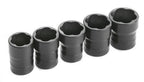 SK Tools USA 1/2" Drive, 5 Piece, Standard TurboSocket Fastener Removal Set: 3/4" - 1" | 875
