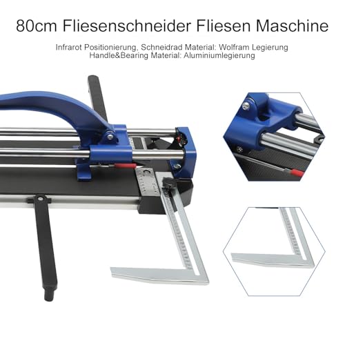 Precision Manual Tile Cutting Machine with Double Track & Infrared Positioning for Accurate Cuts in Construction, Renovation, DIY Home Improvement Projects