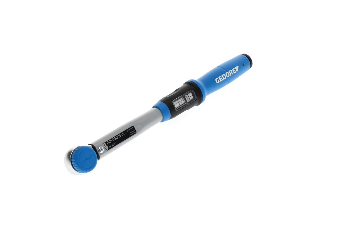 GEDORE Torque wrench with square drive, 1/2", Switchable square, Scale, 40-200 Nm, 494 mm long, TF-K200