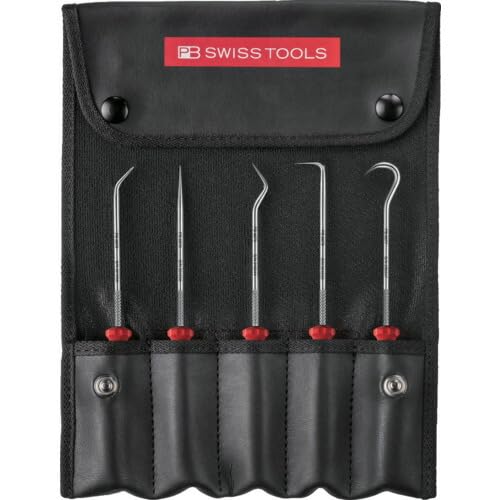 PB SWISS TOOLS 8685.SET 5-Piece Swiss Grip Pick Tool with Roll Case