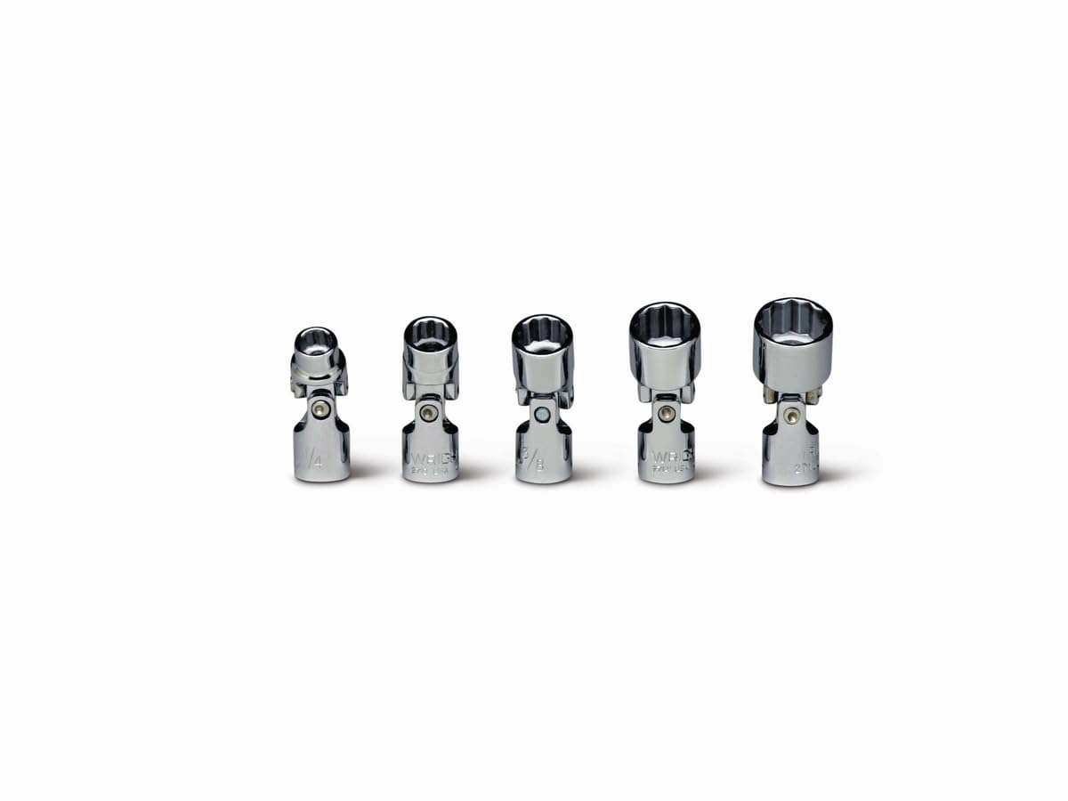 Wright Tool 207 1/4" Drive 12 Point Standard Flex Socket Set, 1/4" - 1/2" (5-Piece)