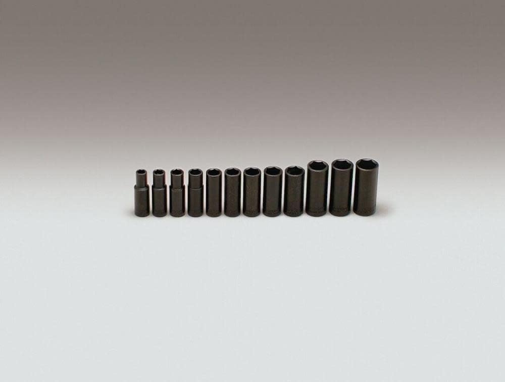Wright Tool 357 3/8" Drive 6 Point Deep Impact Metric Socket Set 8mm - 19mm (12-Piece)