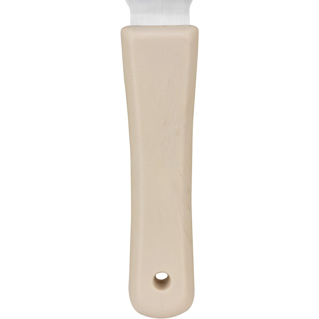 SPARTA Steel Handheld Scraper Kitchen Scraper Tool with Food-Safe Plastic Handle for Griddles, Pans, Pots, and Cutting Boards in Commercial Settings, Stainless Steel, 3 Inches, Black, (Pack of 12)