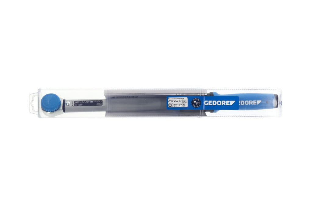 GEDORE Torque wrench with square drive, 1/2", Switchable square, Scale, 40-200 Nm, 494 mm long, TF-K200