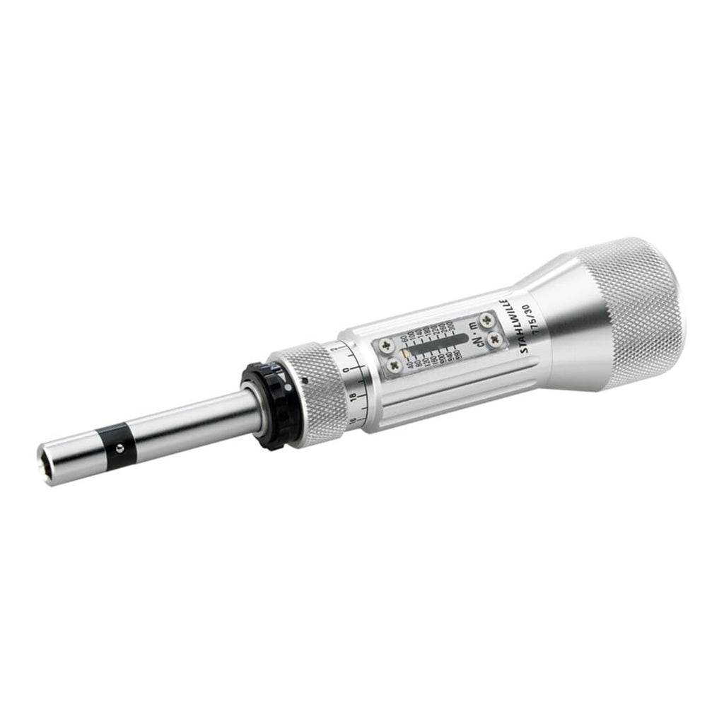 Stahlwille 51460003 Torque Screwdriver, Click-type, For Torque-controlled Bolt Tightening, w/ 1/4" Internal Hex Drive, Capable of Anticlockwise & Clockwise Tightening, Safe & Accurate, 0.2-3 in.lb