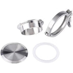 304 Stainless Steel Sanitary Pipe Fittings Kit - Weld Ferrule, End Cap, Tri Clamp & Silicone Gasket for Home Improvement(154mmx167)
