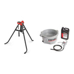 RIDGID Pipe Tools Bundle with Portable Pipe Vise, Premium Cutting Oil and Oiler