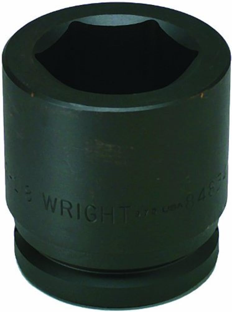 Wright Tool 84834 2-1/8-Inch 6 Point Standard Impact Socket with 1-1/2-Inch Drive,Black