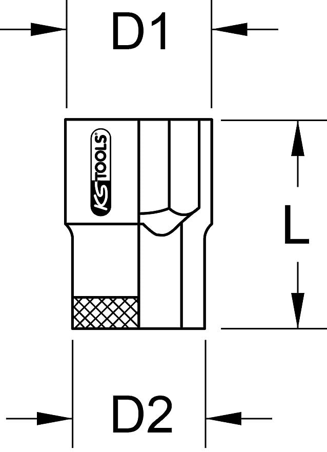 KS Tools 963.0089 BRONZEplus Socket 1" hexagon 21 mm