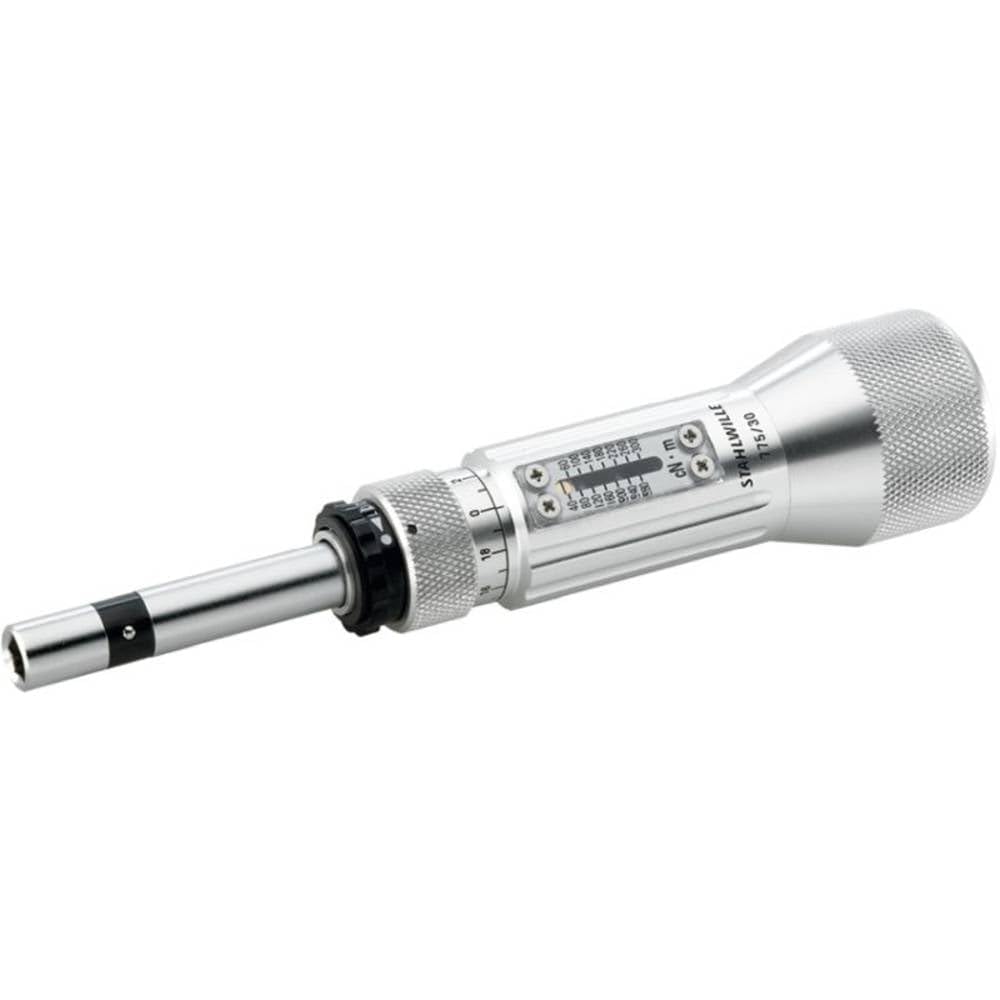 Stahlwille 51460003 Torque Screwdriver, Click-type, For Torque-controlled Bolt Tightening, w/ 1/4" Internal Hex Drive, Capable of Anticlockwise & Clockwise Tightening, Safe & Accurate, 0.2-3 in.lb