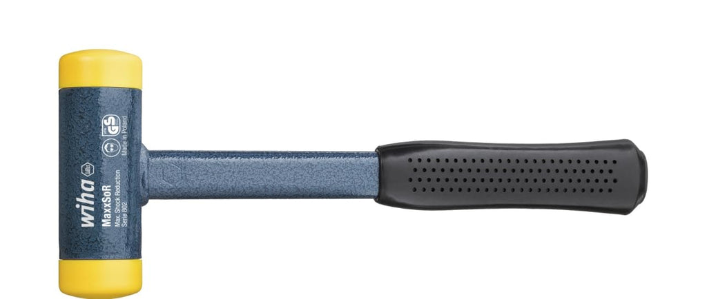 Wiha 800160 No Recoil Very Hard Soft-Faced Hammer with White Heads, Multi-Colour, 60 mm