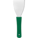 SPARTA Steel Handheld Scraper Kitchen Scraper Tool with Food-Safe Plastic Handle for Griddles, Pans, Pots, and Cutting Boards in Commercial Settings, Stainless Steel, 3 Inches, Black, (Pack of 12)