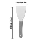 SPARTA Steel Handheld Scraper Kitchen Scraper Tool with Food-Safe Plastic Handle for Griddles, Pans, Pots, and Cutting Boards in Commercial Settings, Stainless Steel, 3 Inches, Black, (Pack of 12)