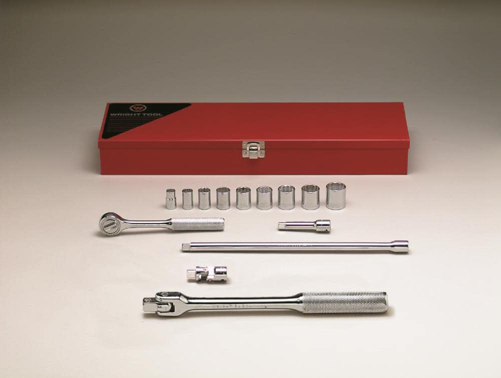 Wright Tool 334 3/8" Drive, 12 Point Standard Socket Set (14-Piece)