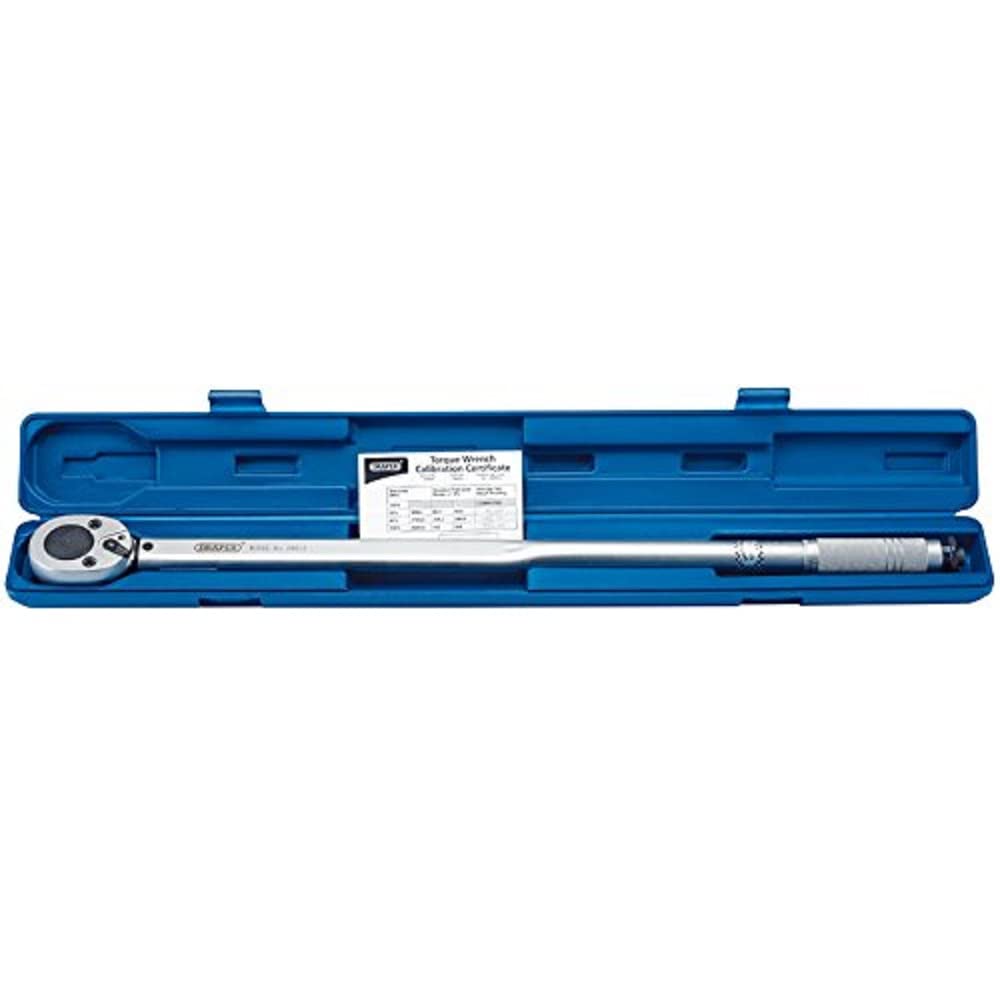 Draper 34964 Ratchet Torque Wrench, 3/4" Square Drive, 65Nm-450Nm, 840mm Length, Blue