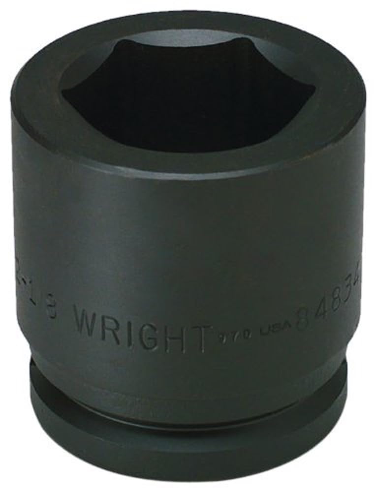 Wright Tool 848-48MM 48MM 1-1/2-Inch Drive 6 point Standard Metric Impact Socket,Black