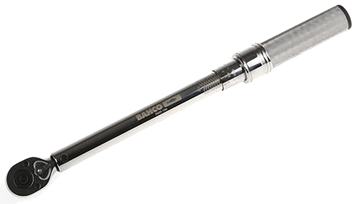 Bahco 7455-100 BH7455-100 Metric/Imperial Mechanical Torque Wrench, Silver, 3/8-Inch, 20-100 nm