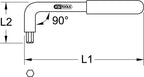 KS Tools 117.2491 Hexagon wrench key with protective insulation, 3/8”