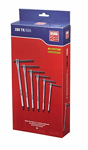 USAG 280 TK T-Handle Hexagon Keys with Sliding Bar (Set of 6)