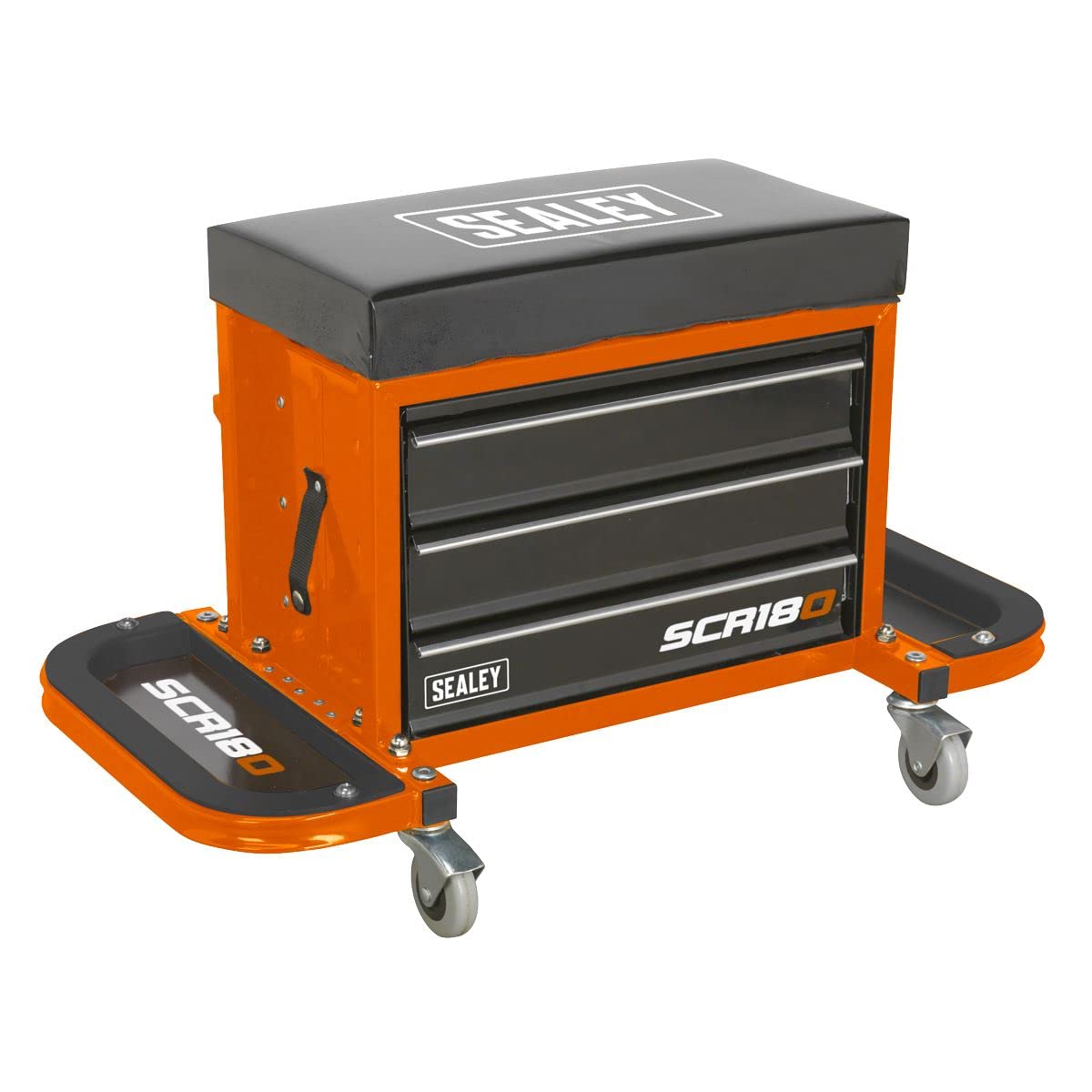 Sealey Mechanic's Utility Seat & Toolbox - Yellow - SCR18Y