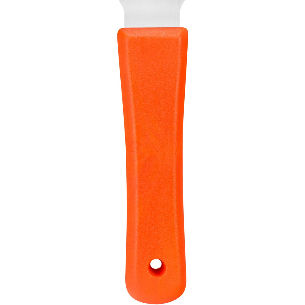 SPARTA Steel Handheld Scraper Kitchen Scraper Tool with Food-Safe Plastic Handle for Griddles, Pans, Pots, and Cutting Boards in Commercial Settings, Stainless Steel, 3 Inches, Black, (Pack of 12)