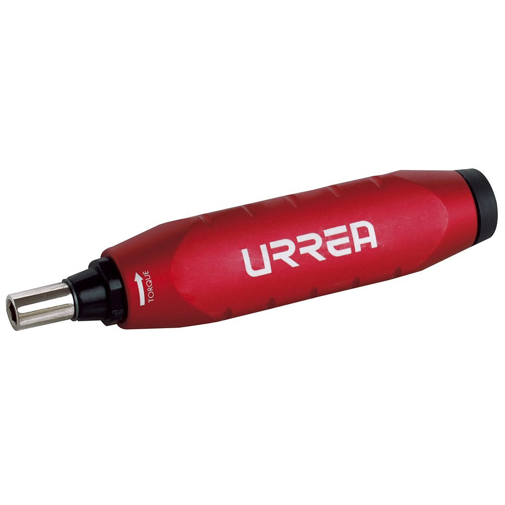 Urrea Professional Tools B991627 0.25 in. Drive 6 in. Long 4-40 in. Torque Range Preadjusted Torque Screwdriver, Red