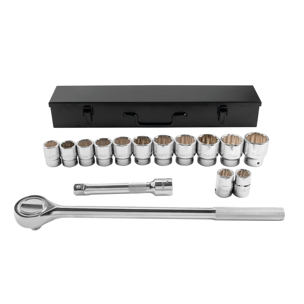 Titan Tools - 15 PC. 3/4 in. Drive 12 PT. SAE Socket Set