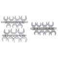 Sunex Tools Jumbo Crowfoot Wrench Set Bundle - SAE & Metric Sizes (14 + 8 Pieces)