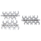 Sunex Tools Jumbo Crowfoot Wrench Set Bundle - SAE & Metric Sizes (14 + 8 Pieces)