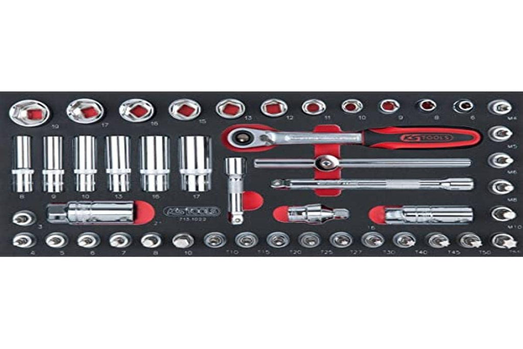 KS TOOLS 713.1022 ULTIMATE 3/8 Inch Socket and Accessory Module 47 Pieces