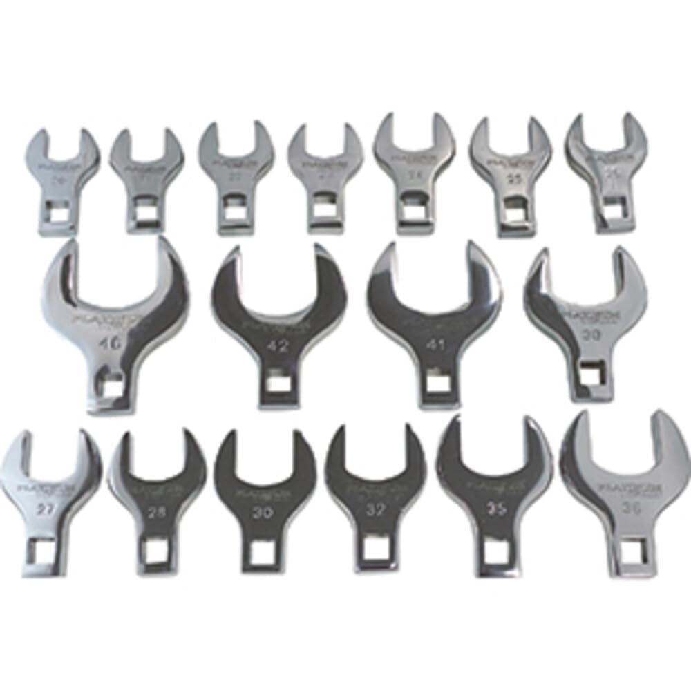 Platinum Tools PLT-99380 17-pc. Metric 1/2 Drive Jumbo Crowfoot Wrench Set