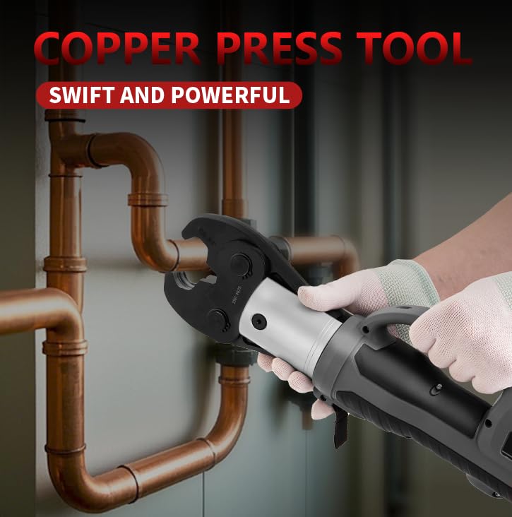 18V Copper Pipe Crimping Tool for 1/2" - 2" Copper Pipes Press Tool