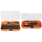 Klein Tools 65239 13-Piece Flip Socket Set and 65400 15-Piece Impact Pass Through Socket Set with Cases