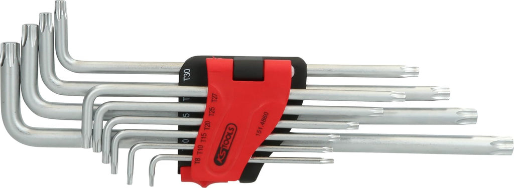 KS Tools 151.4860 Torx angled key wrench set, extra long, 10 pcs.