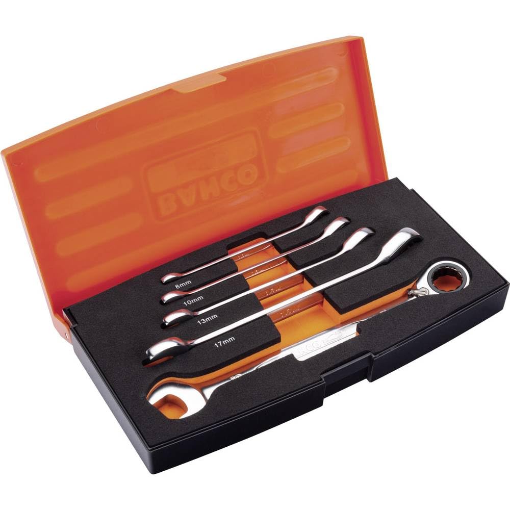 Bahco 1RM/S5 IR1RM/S5 Ratchet Combination Spanner Set, Multi-Colour