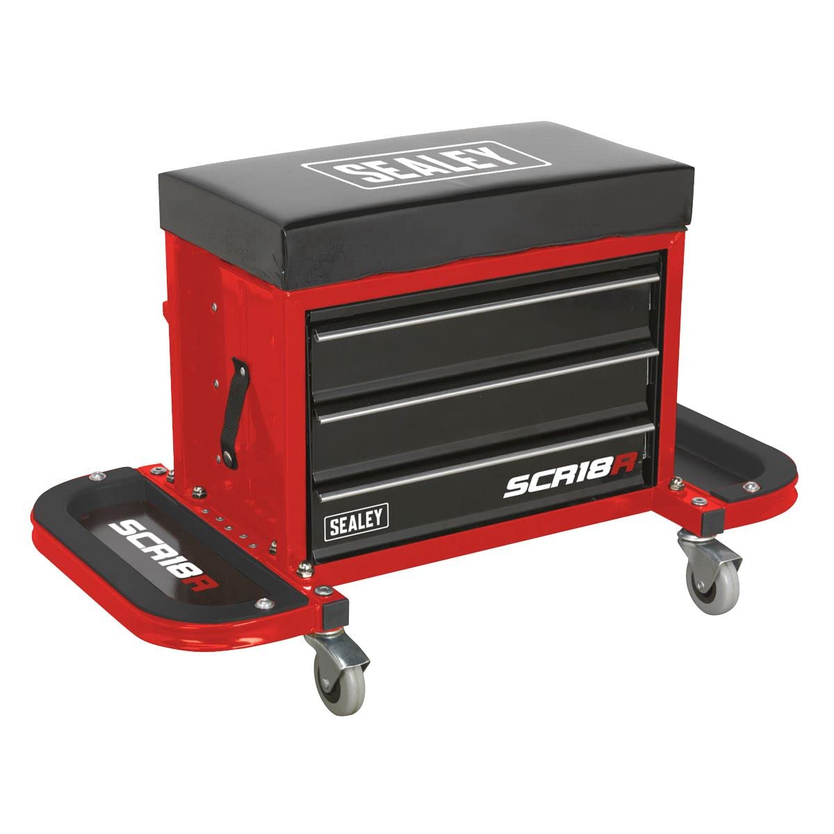 Sealey Mechanic's Utility Seat & Toolbox - Yellow - SCR18Y
