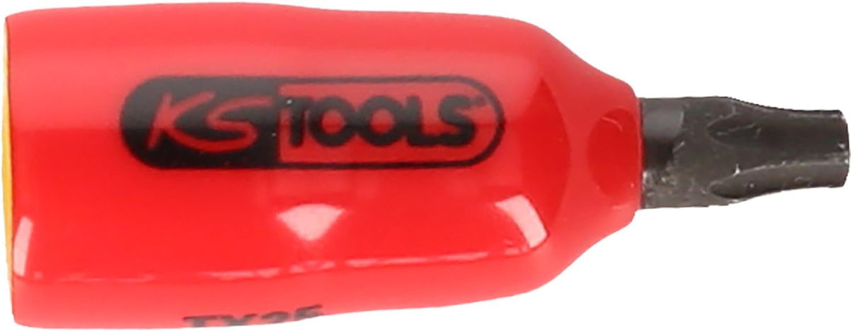 KS Tools 117.2473 1/4" bit socket with protective insulation for Torx screws, T15