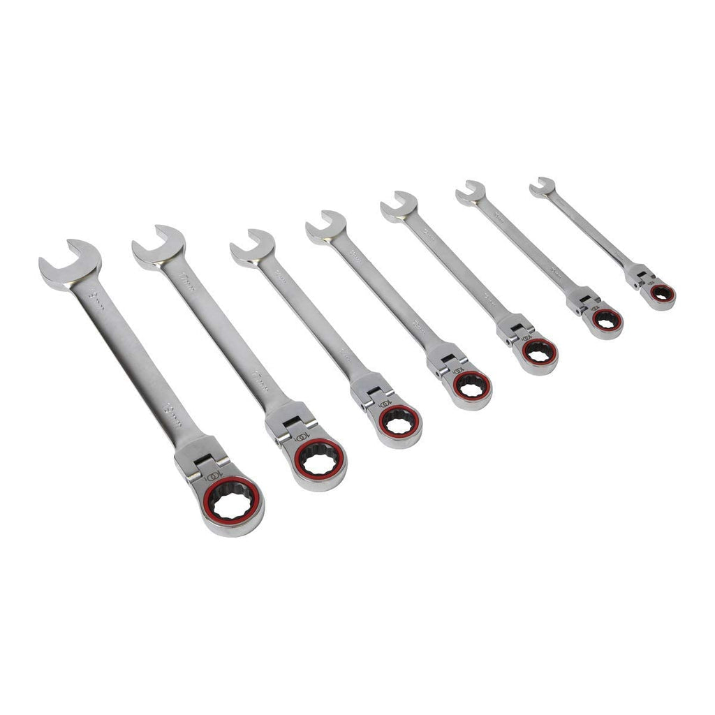 Sealey AK63943 7pc Flexi-Head Ratchet Combination Spanner Set