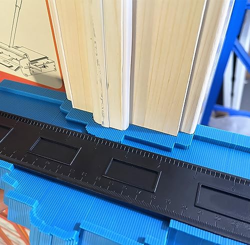 13" Rigid Core Vinyl floor Cutter family bucket, included a Replacement Blade; 3 pcs slotting blades (0.5inch, 1inch, 1.3inch) and 10 inch Contour Gauge.